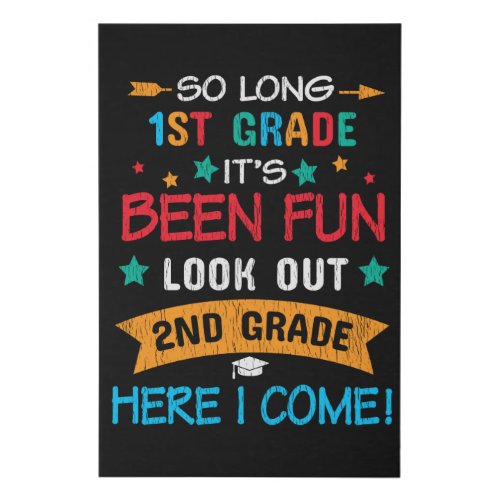 Look Out 2nd Grade Here I Come Back To School Kids Faux Canvas Print