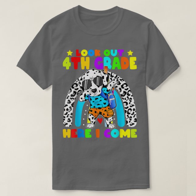 Look Out 4th Grade Cute Back To School Dabbing Dal T-Shirt (Design Front)