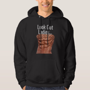 LOOK OUT LADIES MUSCULAR ABS HOODIE