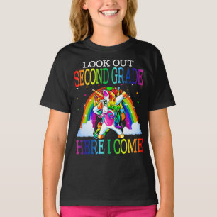 Look Out Second Grade Here I Come Unicorn T-Shirt