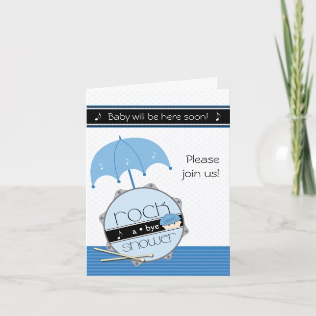 Look out world, here I drum! BabyShower invitation (Front)
