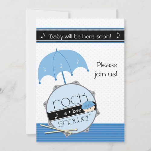 Look out world, here I drum! BabyShower invitation