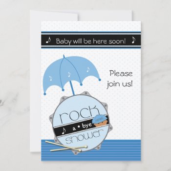 Look Out World  Here I Drum! Babyshower Invitation by lovescolor at Zazzle
