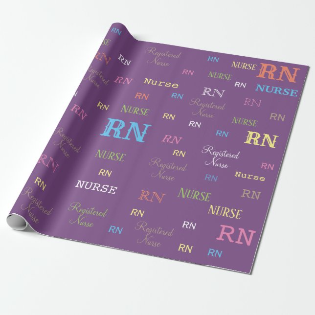 Look!! RN (REGISTERED NURSE) wrapping paper (Unrolled)