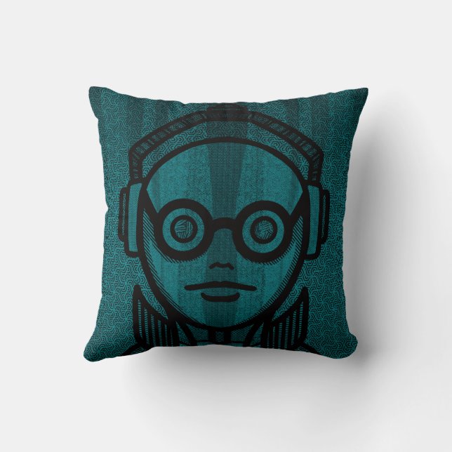 Look See in Shades Throw Pillow (Back)