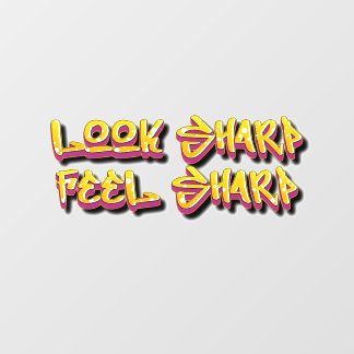 Look Sharp Feel Sharp Barbershop Wall Decal