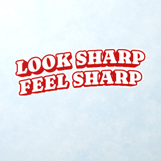 Look Sharp Feel Sharp Barbershop Wall Decal