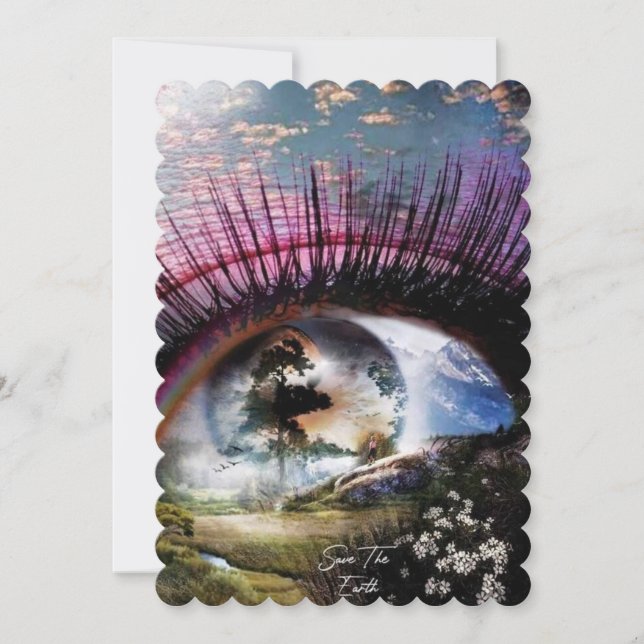 Look the world with one eye invitation (Front)