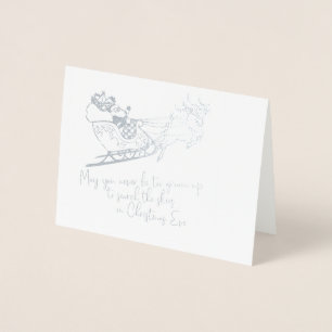 LOOK TO THE STARS Holiday Card Silver