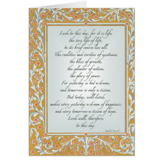 Look to This Day Sanskrit Proverb Cards