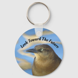 Look Toward Future Blackbird Graduation Keychain