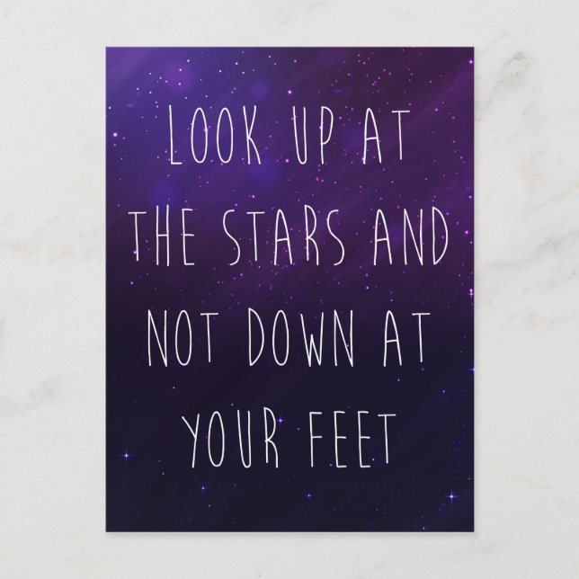 Look Up At The Stars Motivational Quote Postcard (Front)