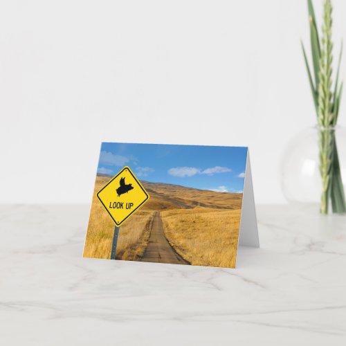 Look Up _ Flying Pig Sign Note Card