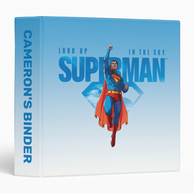 Look Up It’s Superman 3 Ring Binder (Front/Spine)