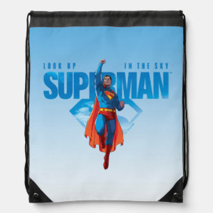 Look Up It’s Superman Drawstring Bag