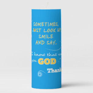 Look Up Smile Thank you God LED Candle gifts