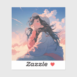 Look up the sky | 東京娘 GenerartiveAI シール Sticker