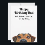 Look Up To You Funny Birthday Dad Card<br><div class="desc">Happy Birthday Dad. I'll Always Look Up To You...  Especially when you're eating. Funny and cute greeting for a dad that owns a dog. Father's Birthday greeting card from the dog featuring a close-up photo of a brown dog's face.</div>