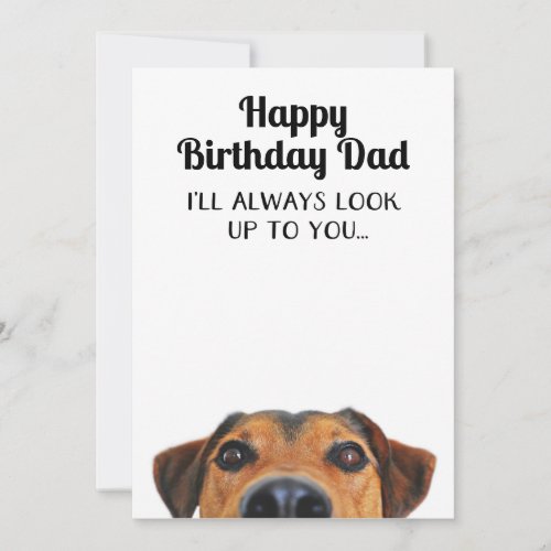 Look Up To You Funny Birthday Dad Card