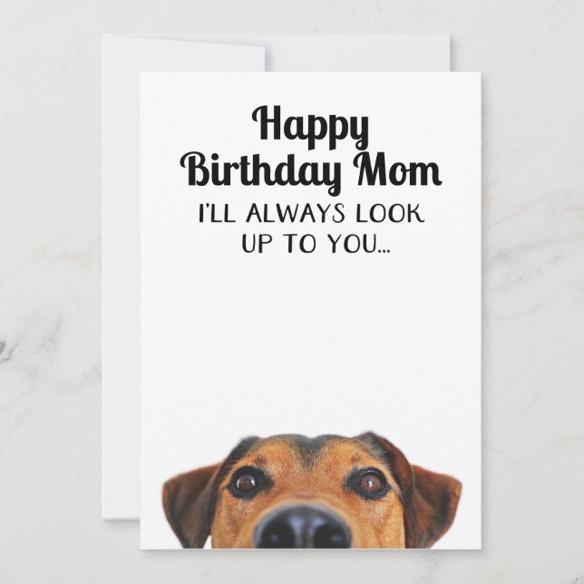 Look Up To You Funny Birthday Mom Card (Front)