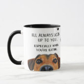 Look Up To You Funny Personalized Dog Mug (Left)