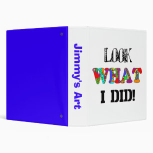 Look What I Did! Children's Art Binder