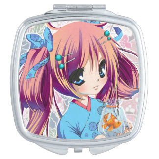 'Look What I Got!' Compact Mirror Manga Cute