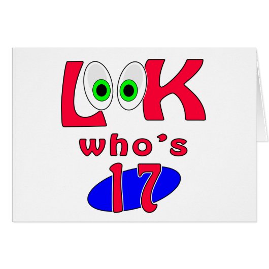 Look who is 17 ? cards (Front Horizontal)