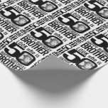 Look who is 50 photo brother mono 50th birthday wrapping paper<br><div class="desc">Fun 50th personalized photo black and white birthday wrap. Personalize this birthday wrapping paper with a photograph of the birthday boy or girl in the middle of the number 0. Great idea for adding some fun to a milestone fiftieth birthday gift. Other matching items are available. Exclusive design by Sarah...</div>