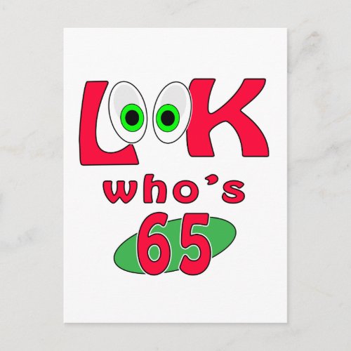 Look who is 65  postcard