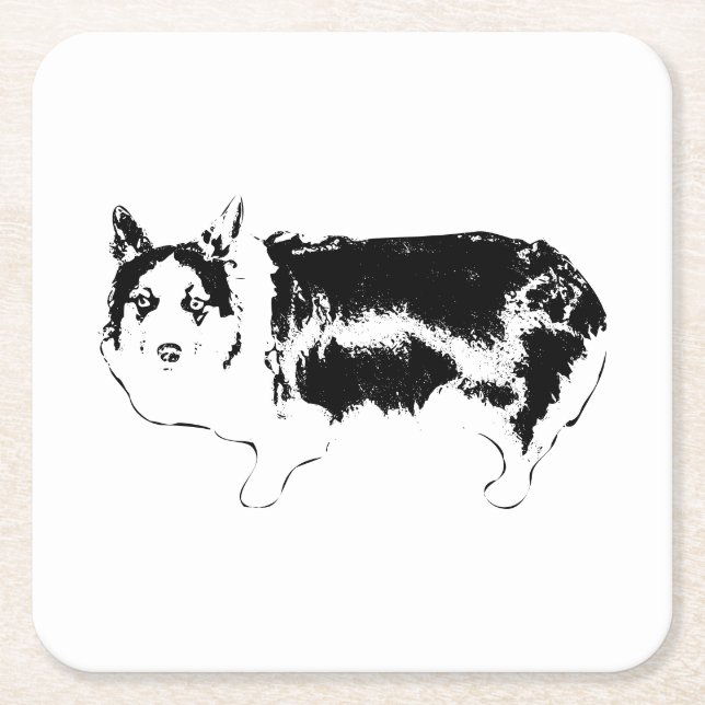 Look Who’s Watching Square Paper Coaster (Front)