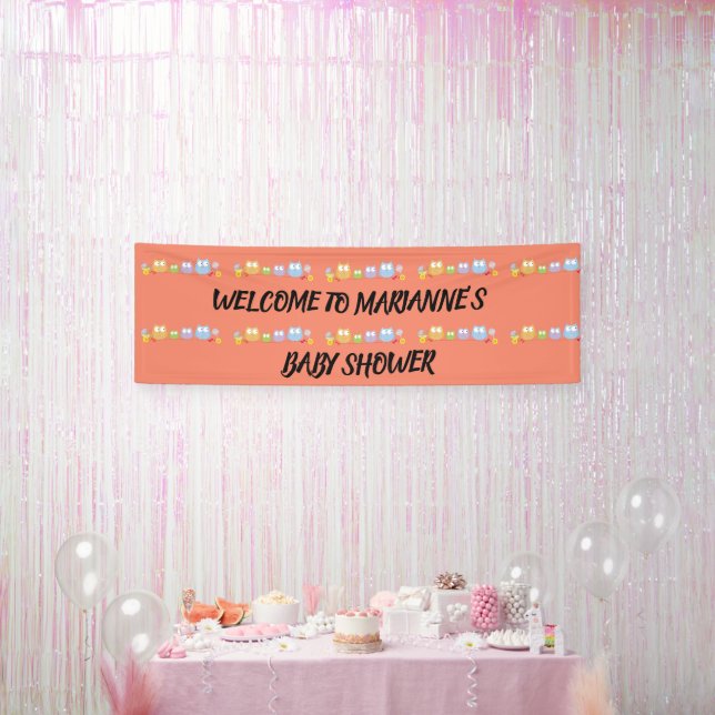 Look Whooo’s Baby Owl Welcome Banner Art (Party)