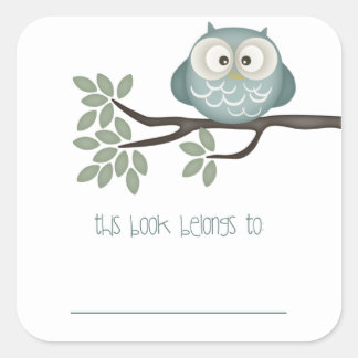 Look Whooo's Having A Baby {Teal} | Bookplates