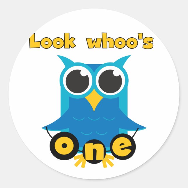 Look Whoo's 1 Tshirts and Gifts Classic Round Sticker (Front)