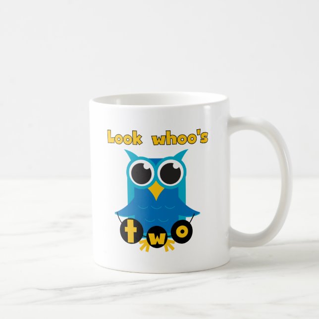 Look Whoo's 2 Birthday Tshirts and Gifts Coffee Mug (Right)
