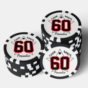 Look Who's 00 00th Birthday - Personalize Poker Chips