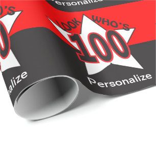 Look Who's 100   100th Birthday Wrapping Paper