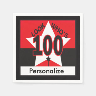 Look Who's 100 Years Old 100th Birthday Paper Napkins
