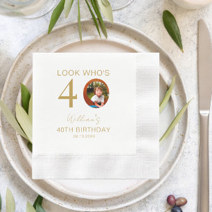 Look Who's 10th 20th 30th 40th 50th 60th Birthday Napkins