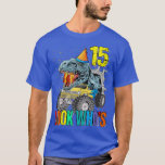 Look Who's 15th Birthday Monster Truck Dinosaur  T-Shirt<br><div class="desc">Look Who's 15th Birthday Monster Truck Dinosaur  .</div>