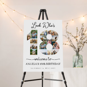 look who's 18 happy 18th birthday photos sign
