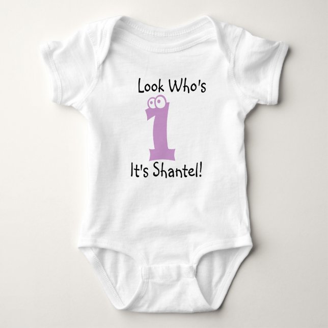 Look Who's 1 Customizable Birthday Tshirt (Front)