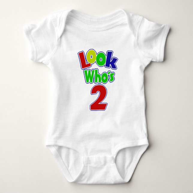 Look Who's 2 Baby Bodysuit (Front)