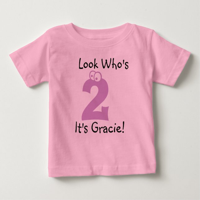 Look Who's 2 Customizable Birthday Tshirt (Front)