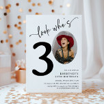Look Who's 30! Modern Photo 30th Birthday Invitation<br><div class="desc">Celebrate the big 3-0 in style with our 'Look who's 30' Party Invites. Each invite features a stunning black italic serif font and elegant calligraphy script, set against a minimalist white background. The pièce de résistance? A photograph of the birthday star in the zero position! These invitations are perfect for...</div>
