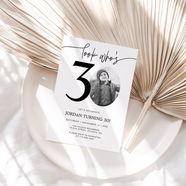 Look Who's 30 | Photo 30th Birthday Invitation (Creator Uploaded)