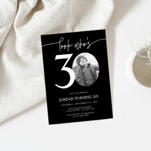 Look Who's 30 Photo 30th Birthday Invite