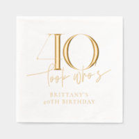 Look Who's 40 Funny Simple 40th Birthday