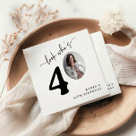 Look Who's 40! Modern Photo 40th Birthday Napkins<br><div class="desc">Embrace a new decade with our 'Look who's 40' Party napkins. Chic, personalized, and designed to spark joy, these napkins are the perfect addition to a memorable birthday celebration. Featuring the portrait of the birthday star, they add a unique touch to the milestone event. Celebrate turning 40 with style and...</div>