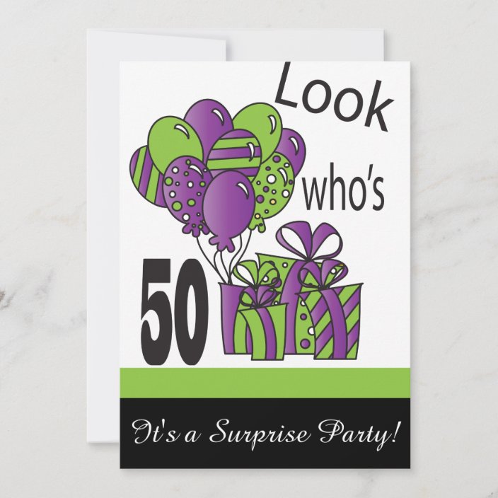 Look Whos 50 50th Birthday Invitation